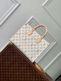 LV M24708 Louis Vuitton OnTheGo MM Bag Multicolor Beige