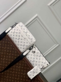 LV M24754 Louis Vuitton Trio Messenger Bag White/Navy Blue