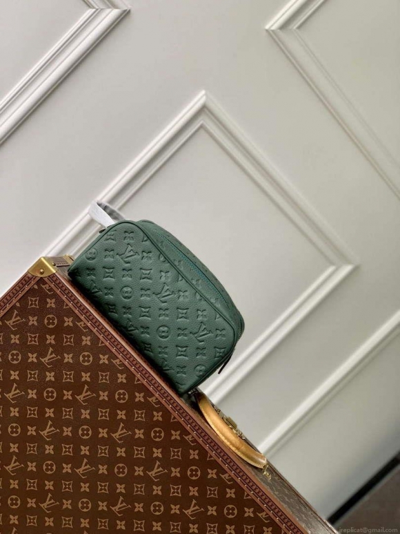 LV M24442 Louis Vuitton Dopp Kit Bag Forest Green