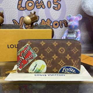 LV M60017 Louis Vuitton Zippy Wallet Monogram Canvas