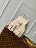 LV M47106 Louis Vuitton Playful Backup Backpack Bag Cream