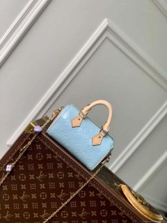 LV M83000 Louis Vuitton Nano Speedy Bag Sky Blue