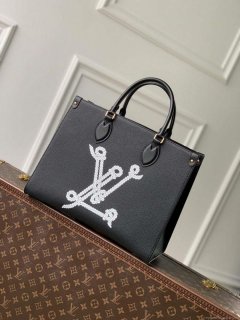 LV M24834 Louis Vuitton OnTheGo MM Bag Black