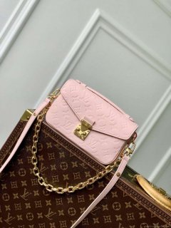 LV M47045 Louis Vuitton Pochette Métis East West Handbag Opal Pink