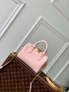 LV M47136 Louis Vuitton Speedy Bandoulière 20 Handbag Opal Pink