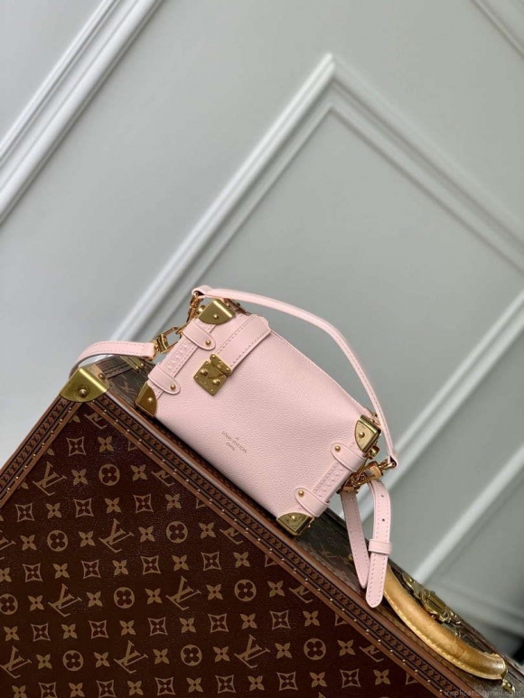 LV M23817 Louis Vuitton Side Trunk PM Handbag Opal Pink