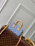 LV M11212 Louis Vuitton Nano Speedy Bag Sky Blue Monogram denim