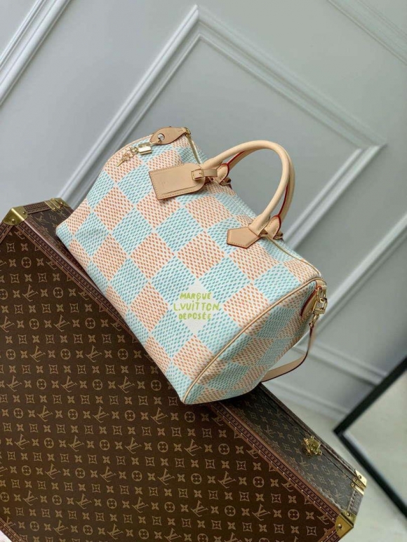 LV N40689 Louis Vuitton Speedy 40 Bandoulière Bag White