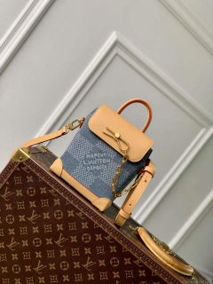 LV N40751 Louis Vuitton Nano Steamer Small City Bag Blue