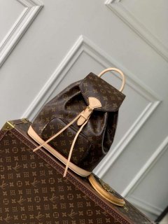 LV M11199 Louis Vuitton Montsouris Mini Backpack Monogram Coated canvas