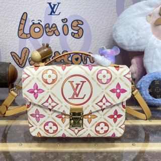 LV M11461 Louis Vuitton Pochette Métis Handbag Coral