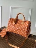 LV M24417 Louis Vuitton Speedy P9 Bandoulière 40 Bag Monogram Leather Orange