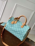 LV M24417 Louis Vuitton Speedy P9 Bandoulière 40 Bag Monogram Leather Light Blue