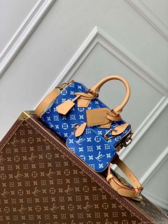 LV M24424 Louis Vuitton Speedy P9 Bandoulière 25 Bag Monogram Leather Blue