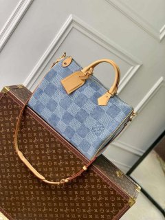 LV N40701 Louis Vuitton Speedy 40 Bandoulière Bag Blue