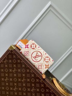 LV M11455 Louis Vuitton LV By The Pool Zippy Wallet Coral