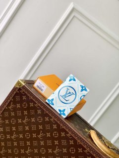 LV M11457 Louis Vuitton LV By The Pool Zippy Passport Cover Other Monogram Canvas Blue