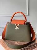 LV M57523 Louis Vuitton Capucines MM Bag Green