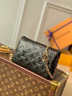 LV M80742 Louis Vuitton Pochette Coussin Other Leather Bag Black