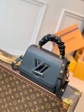 LV M58571 Louis Vuitton Twist PM Leathers Handbag Black