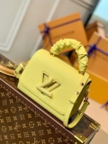 LV M58571 Louis Vuitton Twist PM Leathers Handbag Ginger Yellow