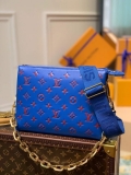 LV M58626 Louis Vuitton Coussin PM Blue/Red Lambskin Bag