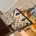 LV M46039 Louis Vuitton Neverfull MM Tote Monogram Bag M46040 Crème Beige