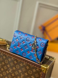 Louis Vuitton M80744 Pochette Coussin LV M80745 Blue and Red