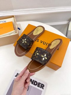 LV 1AAC3Y Louis Vuitton Lock It Flat Mules L99036