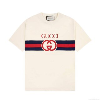 Gucci 457095 Logo print cotton jersey Men Women’s T-shirt G38688