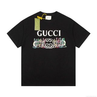 Gucci 457095 Logo print cotton jersey Men Women’s T-shirt G38705