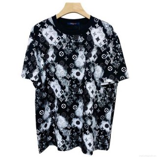 LV 1AB4UM Louis Vuitton Print Cotton Jersey Men Women’s T-shirt L56231