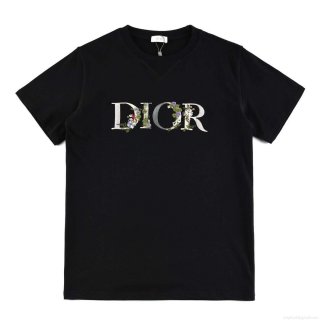 Dior 313J696 Men’s Women’s Relaxed Fit Cotton Jersey T-shirt D65850