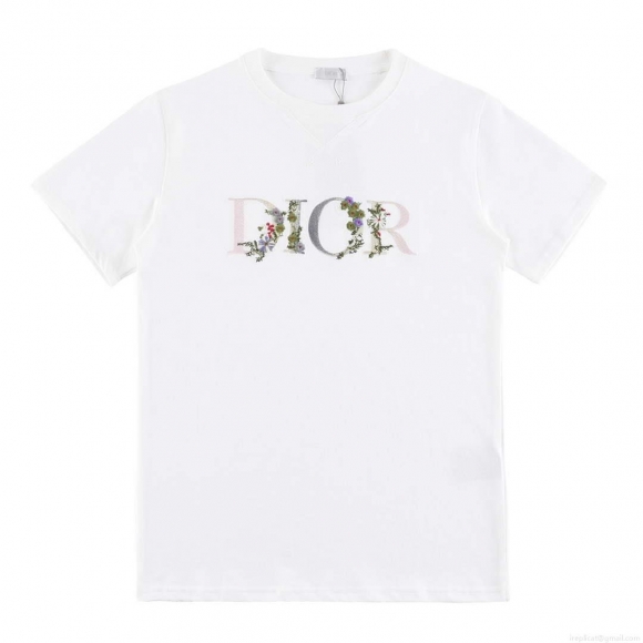 Dior 313J696 Men’s Women’s Relaxed Fit Cotton Jersey T-shirt D65851