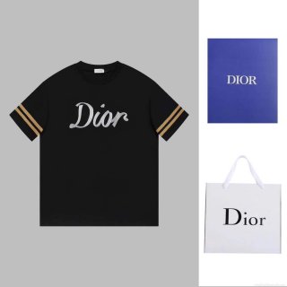 Dior 313J647 Men’s Women’s Relaxed Fit Cotton Jersey T-shirt D65861