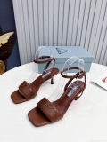 Prada 1I901M Brushed leather Slingback pumps Shiny Leather Sandals Shoes P91005