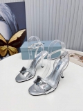 Prada 1I901M Brushed leather Slingback pumps Shiny Leather Sandals Shoes P91016