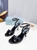 Prada 1I901M Brushed leather Slingback pumps Shiny Leather Sandals Shoes P91017