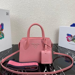 Prada 1BA269 Saffiano Leather Prada Monochrome Bag Pink