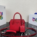 Prada 1BA269 Saffiano Leather Prada Monochrome Bag Red