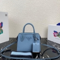 Prada 1BA269 Saffiano Leather Prada Monochrome Bag Blue