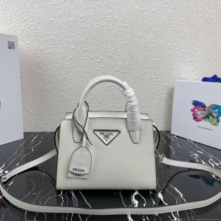 Prada 1BA269 Small Prada Kristen Saffiano bag White