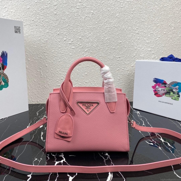 Prada 1BA269 Small Prada Kristen Saffiano bag Pink