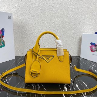 Prada 1BA269 Small Prada Kristen Saffiano bag Yellow