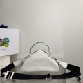 Prada 1BB082 Leather Prada Triangle bag White