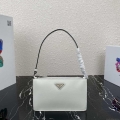 Prada 1BC155 Saffiano leather mini bag White