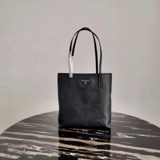 Prada Saffiano Leather 1BG342 Tote Black