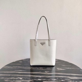 Prada Saffiano Leather 1BG342 Tote White