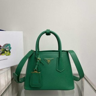 Prada 1BG443 Prada Double Saffiano leather mini bag Green