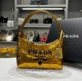 Prada 1NE515 Re-Edition 2000 sequined Re-Nylon mini-bag Gold